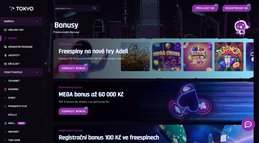 bonus Tokyo online